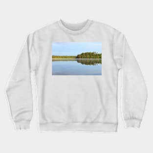 Lake scape at summer morning Crewneck Sweatshirt